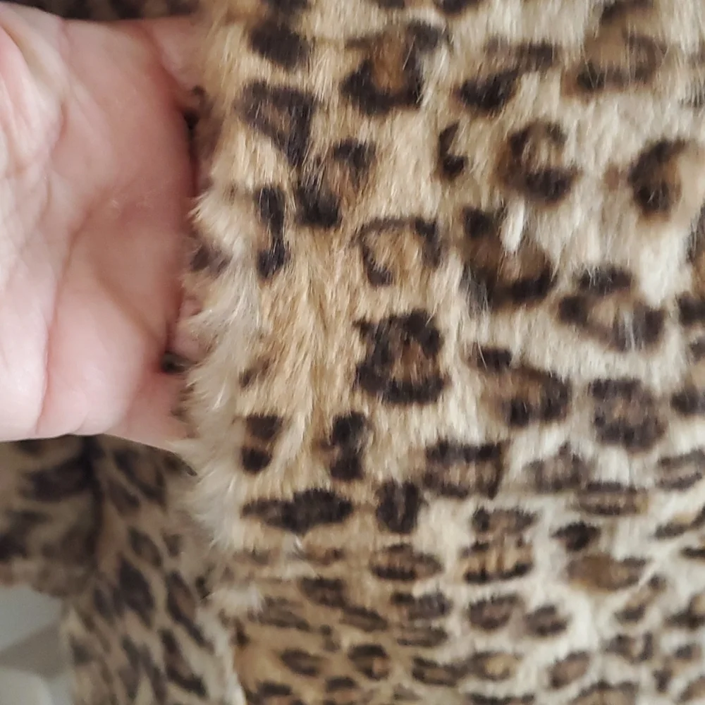 Leopard Rabbit Fur Coat - Picture 4 of 8